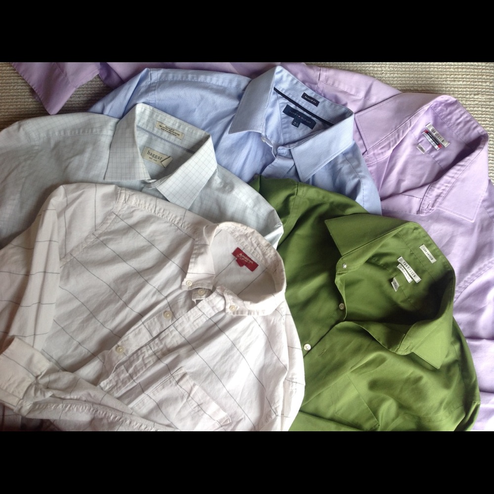 SALE $3ea / $10 for FIVE 👏 men's shirts 16/32-33"